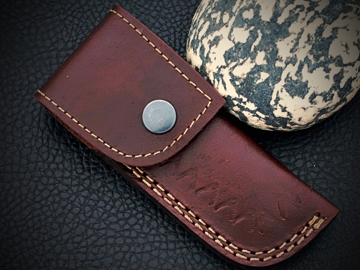 Ivory White Damascus Steel Pocket Knife