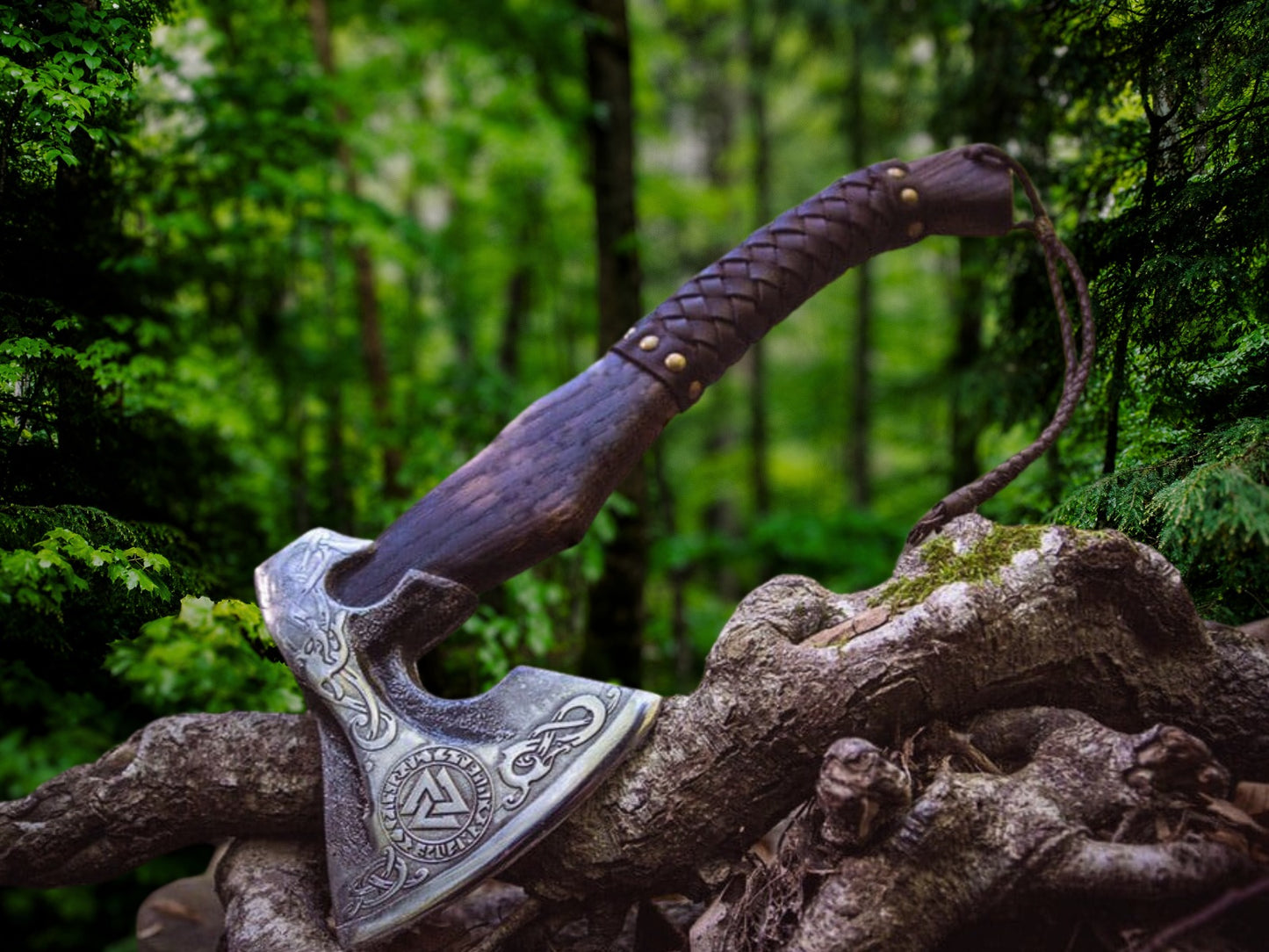 Valknut Viking Axe