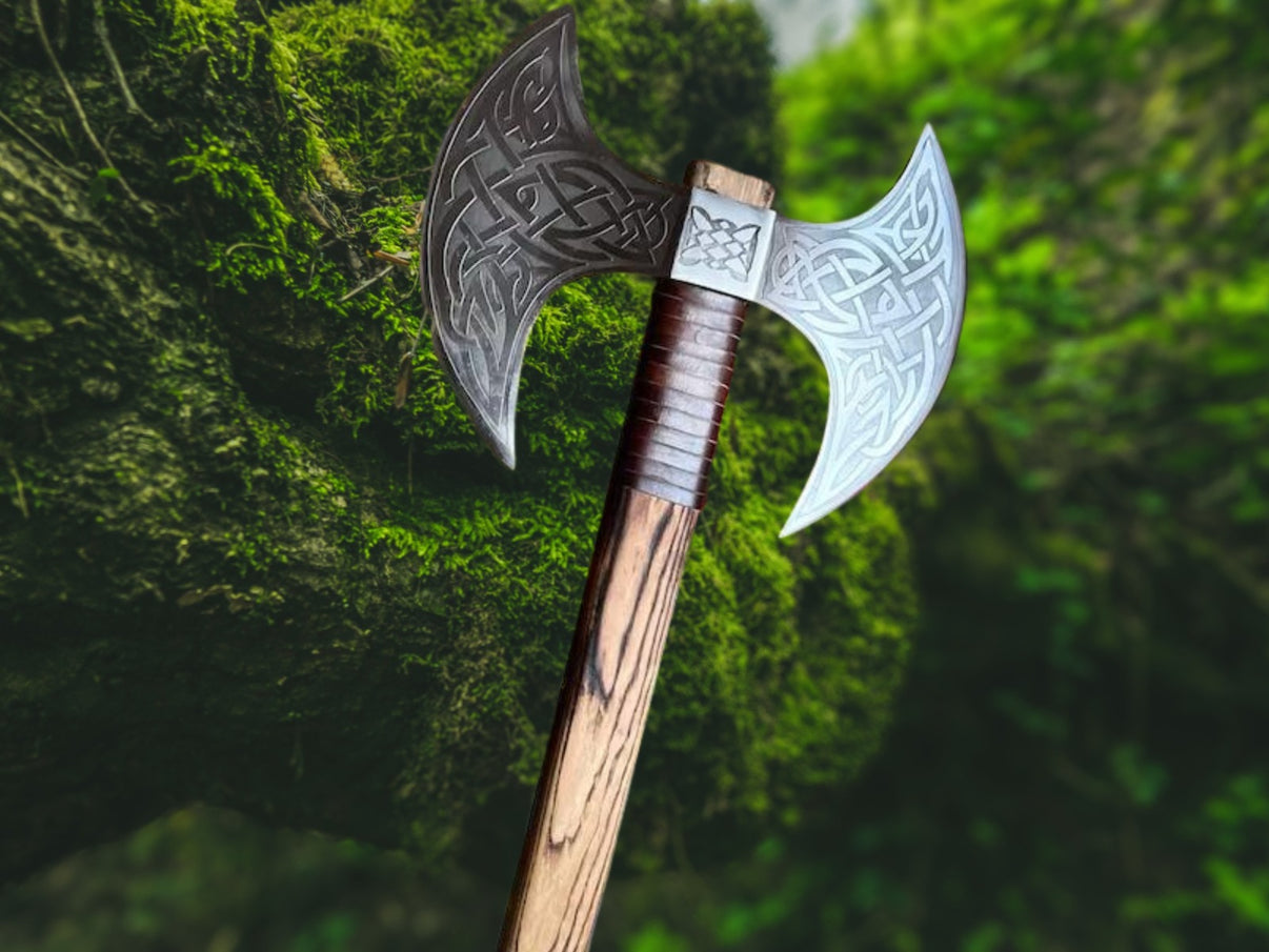 Ancient Double Edge Battle Axe – Dynasty Blades